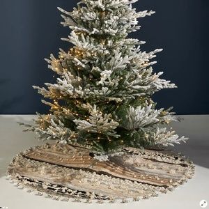 Anthropologie All Roads Textured Tree Skirt